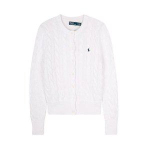 [폴로랄프로렌]  여성 케이블 화이트 가디건 211891643 001
