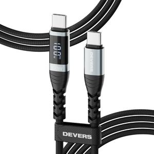 디버스 100W CtoC 디스플레이 고속 충전 데이터 케이블 휴대폰 갤럭시 아이폰