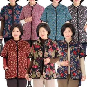 [엄마옷 로즈맘] 주화효도반팔누빔조끼