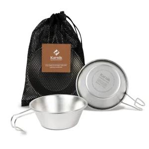 카르닉 스텐 304 시에라 컵 300ml 2개 세트 캠핑 파우치