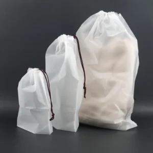 반투명 끈 봉투 조임 보관 옷 수납 백인백 정리 이너백 여행 포장 비닐 선물