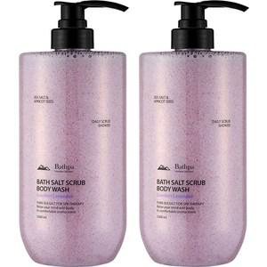 바스파 대용량 클렌징 샤워 스크럽 바디워시 라벤더향 2개 1L