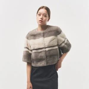 [진도모피](강남점)컬러 블록 밍크 자켓 (CFJ016)