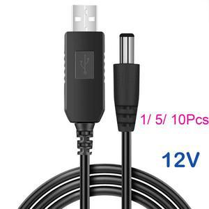 USB to DC 잭 충전 케이블 5V 12V 전원 코드 부스트 컨버터 WiFi 보조베터리 스텝 업 모듈 어댑터 라인 1