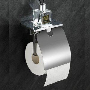 [기타]무타공 부착식 선반형 스텐 휴지걸이 핸드폰거치 욕실 화장실 두루마리 화장지 걸이