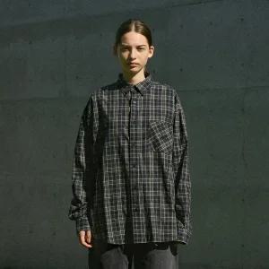 플루크 슬램로고 긱시크 체크 포켓 셔츠 FLS210 / 2color W