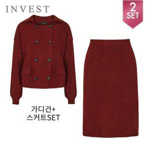 [인베스트]루즈핏더블버튼가디건+스커트세트_INI4W1KC4641