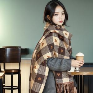 체크앤러브 여성 겨울 목도리 머플러