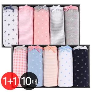 (30%즉시할인) 폭스 미디 1+1 (10매) 여성팬티 면팬티