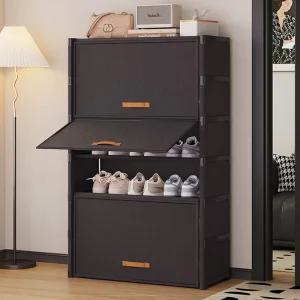 땡스리빙 불투명 심플 커버 수납장 현관 신발정리대 신발 보관함 조립식 슈즈렉 간이신발장