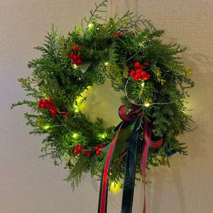 생화 크리스마스 리스만들기 DIY KIT 원데이 클래스 인테리어 장식 소품 재료 그린6종