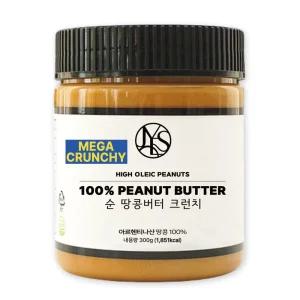 야스티 순 땅콩버터 크런치 300g X 1개 무첨가 100% 피넛버터 잼