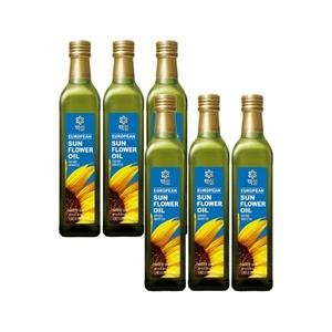 백설 유러피안 해바라기유 500ml x6개