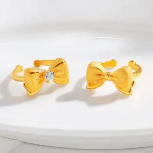 [골드팡] 24k 순금 베이비볼륨리본 돌반지 3.75g