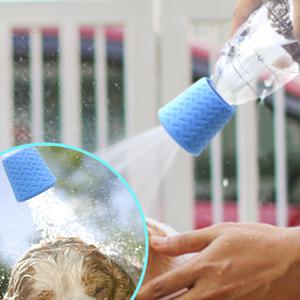 페트병 실리콘 샤워기 헤드 휴대용 간이 야외 캠핑 뚜껑 물통 조리개 끼우는 분무 씻기 도구 바다 모래
