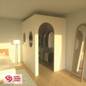 [천장불필요] 모듈러 시스템 조립식 아치 셀프 가벽 무철거 50cm