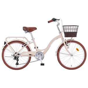 2025년형 스마트 22 클라라 7단 알루미늄 프레임 여성용 바구니 자전거 무료 완조립