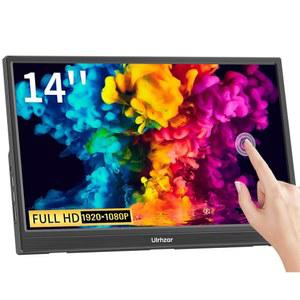 터치스크린 모니터 14인치, 휴대용 1920x1080 60Hz IPS 패널, PC용 USB C HDMI 입력 포함 /Phone /Xbox /Switch /PS4 /Raspberry pi, 여행용 듀얼 스피커 내장 노트북 모니터, 베사, 틸트 가능