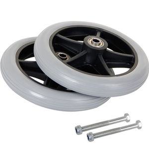 휠체어 앞바퀴 타이어 바퀴 부품 교체 1쌍 6인치 7인치