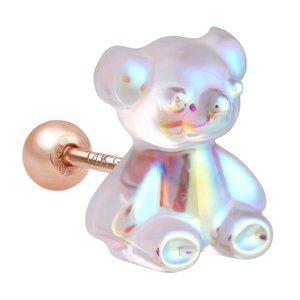 [미니아트] 14K 골드필드핀 곰돌이 여성 데일리 패션 심플 피어싱