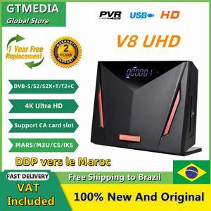 TV 셋톱 박스 스마트 수신기 OTT GTMEDIA V8 UHD 4K HD 카드 리더 자동 Biss 키 멀티 룸 T2-MI sata DVB-S2