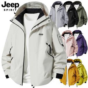 지프 JEEP SPIRIT 남녀공용 바람막이 후드 점퍼 아웃도어 방수 점퍼 커플 XS~4XL 다색상 2518S