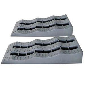 카라반 캠핑카 바퀴 레벨러 2개 지지대 미끄럼 높이 수평조절 회색 받침대 4톤