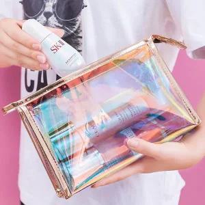 와인앤쿡홀로그램 투명 파우치 1개(디자인 택1)