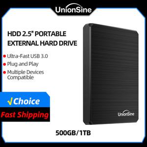 UnionSine HDD 휴대용 외장 하드 드라이브 게임용 PC 태블릿 노트북 데스크탑용 USB 저장 장치 1TB 500GB 2
