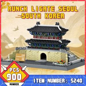 WG5240 도시 건축 모형 한국 숭례문 블록 세트 조립 벽돌 장난감 성인  선물