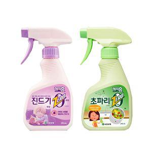 해피홈 초파리 제로 제거제 + 진드기 제거제 각 290ml 1개