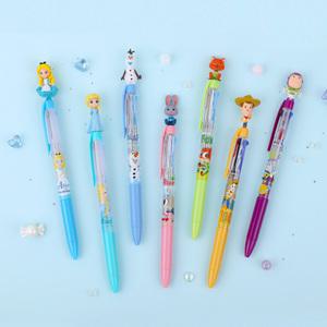 1+1 디즈니 픽사 애니 커플 3색 피규어 마스코트 볼펜 0.5MM 주토피아 앨리스 토이스토리 겨울왕국