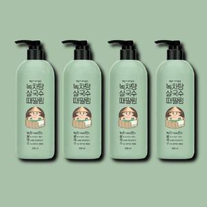 [기타] 라끄베르 때필링 살국수 때밀이 바디필링 녹차탕 500ml 4개