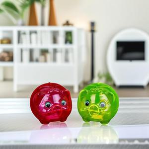 저금통 돼지저금통 (중형 2P 2세트) 복돼지 투명 동전 저축함 보관함 장난감 인테리어