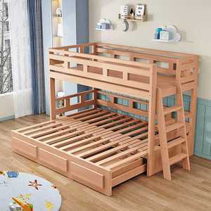 이층 원목 침대 사다리 프레임 분리형 튼튼한 아파트