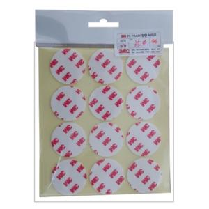 3M 다용도 양면테이프 원형 35MM 96개입 강력 양면스티커 PE폼테이프
