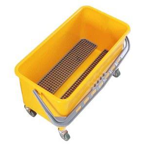 바퀴형 양동이 이동식 물통 대형 배수구 버킷 세차 노란색 사각 저장고 단망-무배수 물탱크