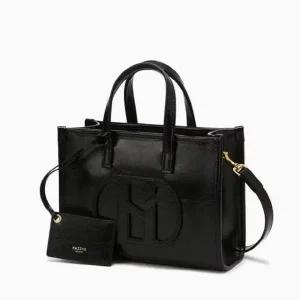 [NS홈쇼핑][헤지스ACC] HIBA5E506BK H소가죽 패치 블랙 토트 겸 크로스 S[35116896]