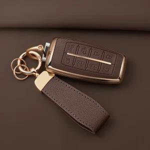 제네시스 G80 호환 차 키 케이스 키홀더 가죽 스마트키 커버 G-02