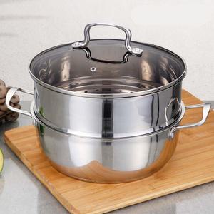 인덕션 스텐 2단 찜전골 27cm 찜냄비 찜기 대용량 샤브샤브