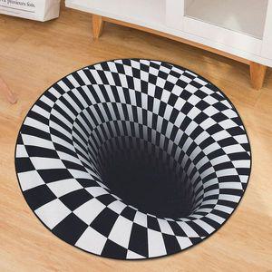 트랩존 3D 입체 착시 매트 120cm  카페트 러그