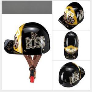 야구모자헬멧 여름 하프 그림 하이바 스쿠터 오토바이