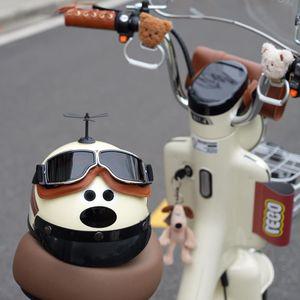 귀여운헬멧 스쿠터 자전거 반모 캐릭터 드라이브 모자