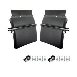 세미 트럭용 TODO 24인치 x 쿼터 펜더, 튜브 브래킷 및 장착 하드웨어가 장착된 블랙 프레이트라이너, 켄워스, 볼보, 피터빌트 등에 적합, 1쌍