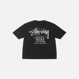 스투시 클래식 기어 피그먼트 다이드 반팔 티셔츠 블랙 1905084