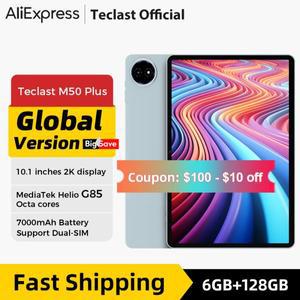 Teclast M50 Plus 태블릿 10.1인치 화면 6GB 128GB Helio G85 8코어 7000mAh 배터리 Android 14 듀얼 SIM G