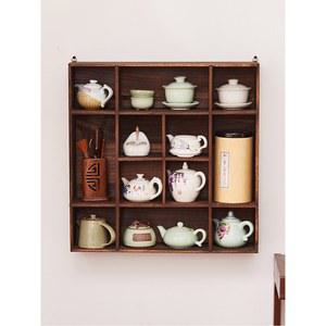 원목 찻잔 정리대 머그컵빈티지 벽걸이 42X15X29CM 찻잔장 베이커리