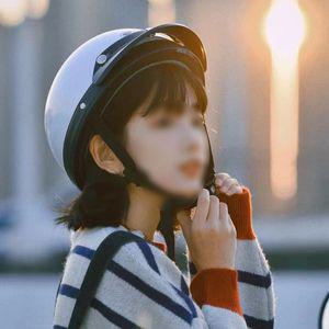 레트로 반모 클래식 전기자전거 헬멧 이쁜 귀여운 오토바이 남녀공용 하이바