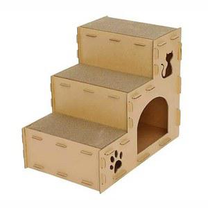 계단식 고양이스크래쳐 놀이터 선물 계단 골판이 기둥형 2231442 타워 이하