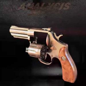 풀메탈 화약총 리볼버 8연 옛날 화약 권총 새 쫓